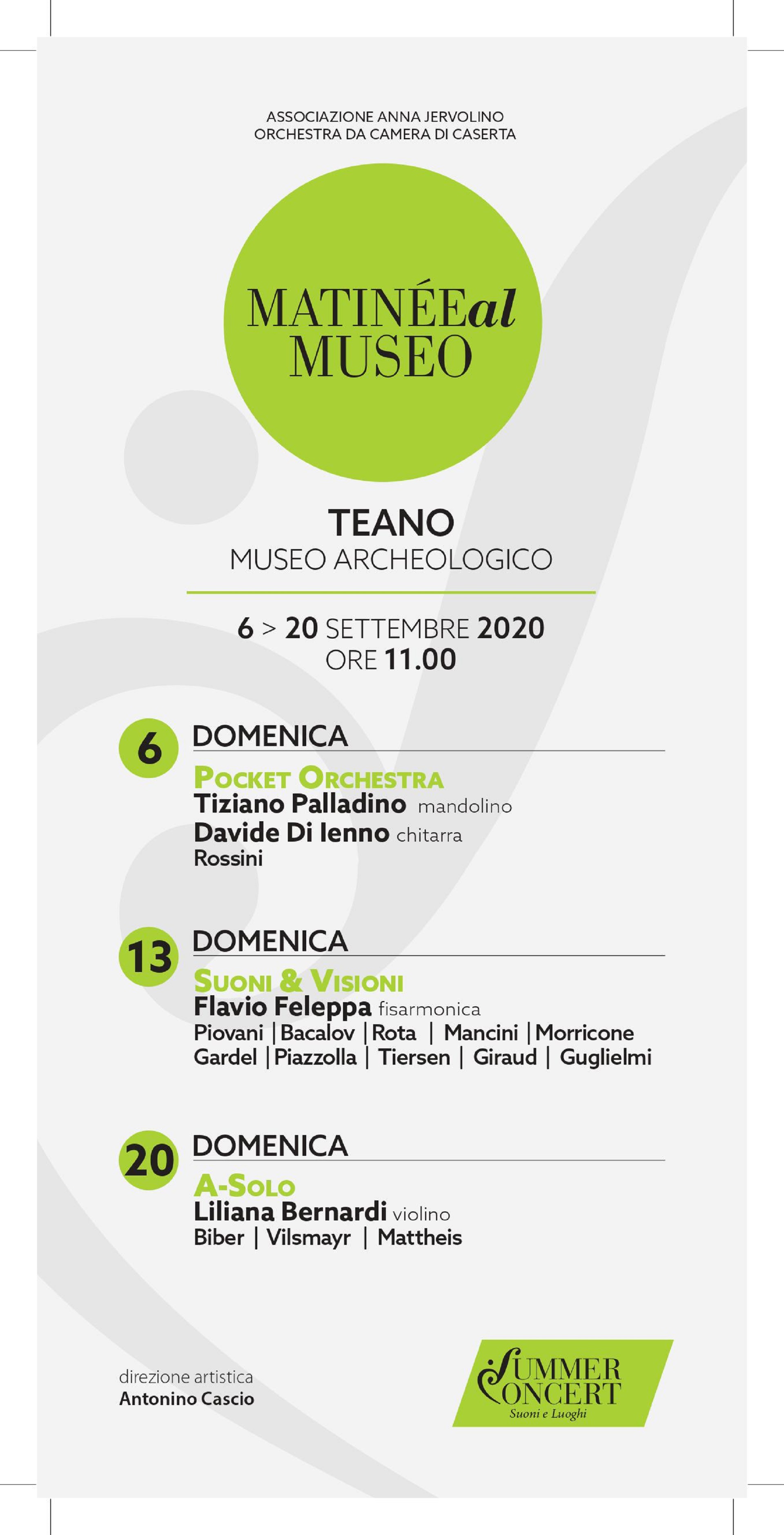 MATINÉE al MUSEO primo appuntamento al Museo archeologico di Teanum Sidcicinum